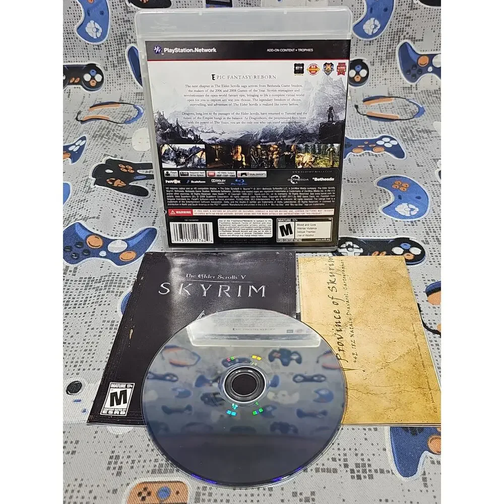 The Elder Scrolls V: Skyrim (Sony PlayStation 3 PS3, 2011) CLEANED & TESTED VG